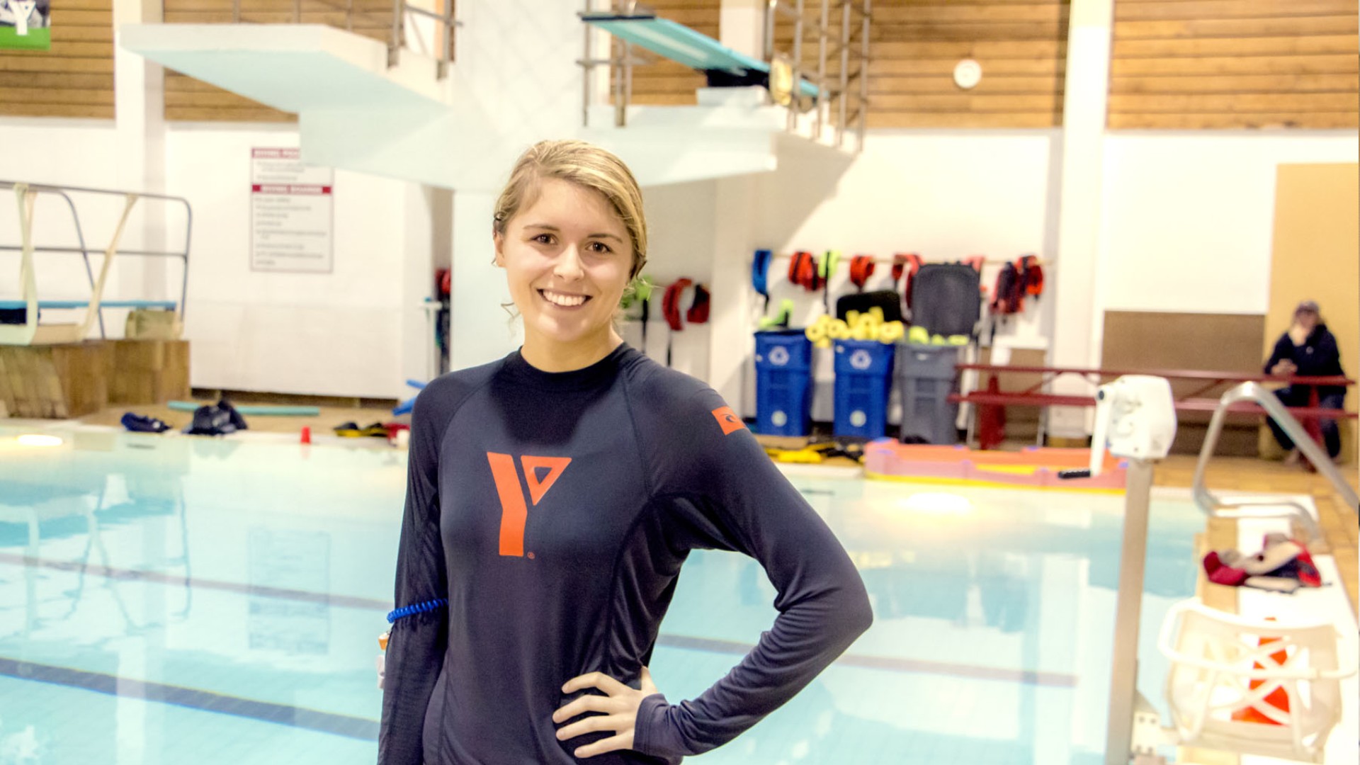 Education and Training lifeguard at the pool