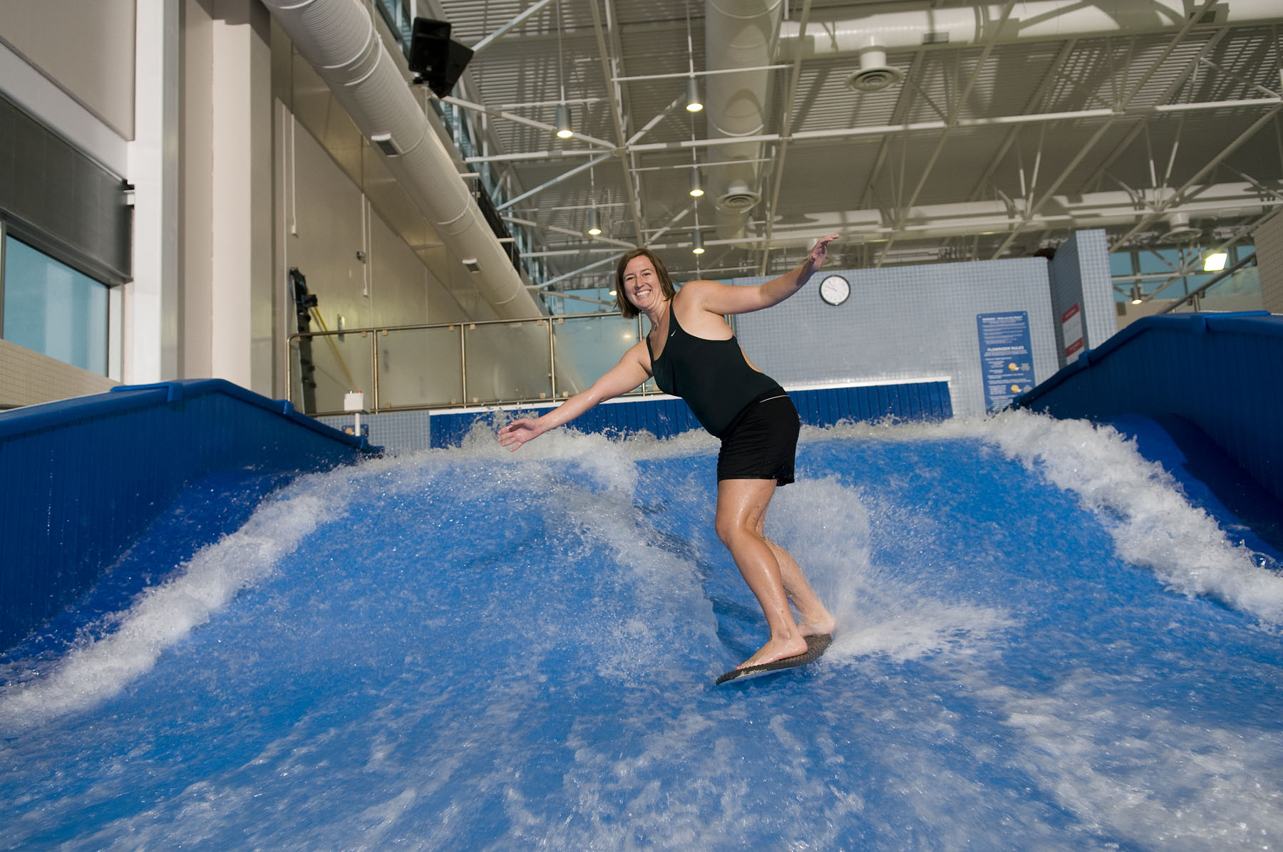Woman on the flowrider