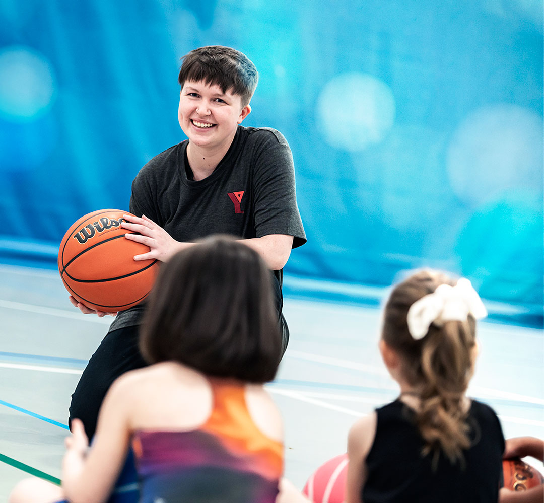 Camp Careers (teaser) child and youth leader holding basketball