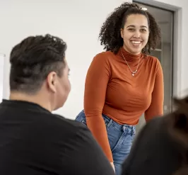 Woman smiling