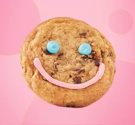 Smile Cookie on pink background