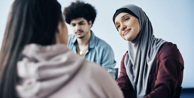 young adults showing empathy in mindfulness group