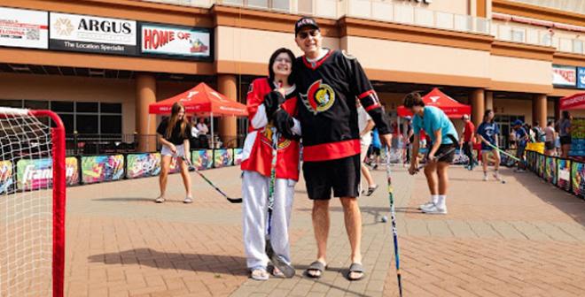 people enjoying the Kelowna Hockey Fest event