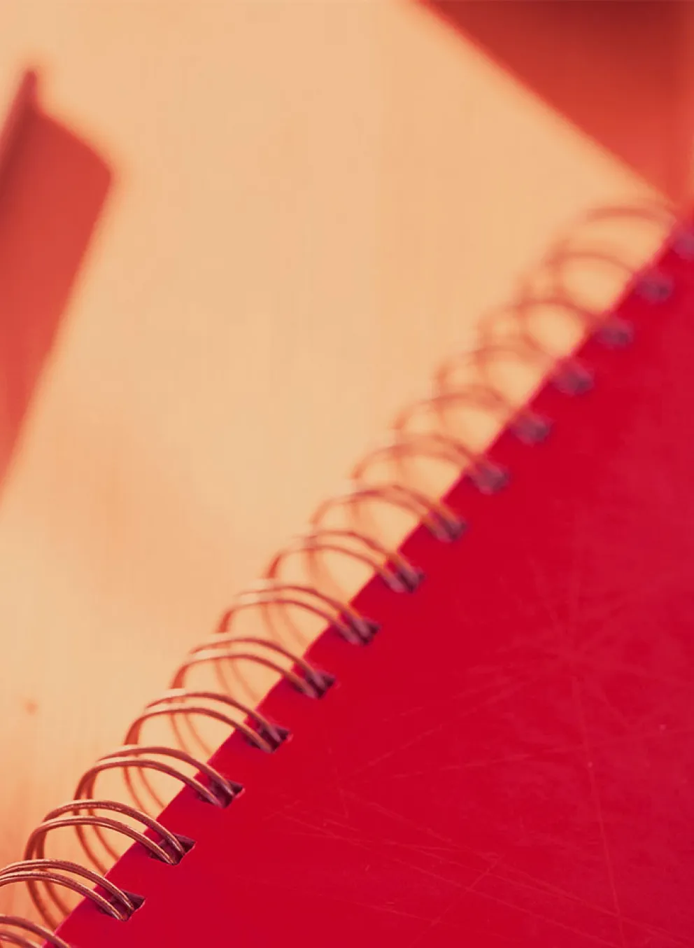 pen and notebook in sunbeam