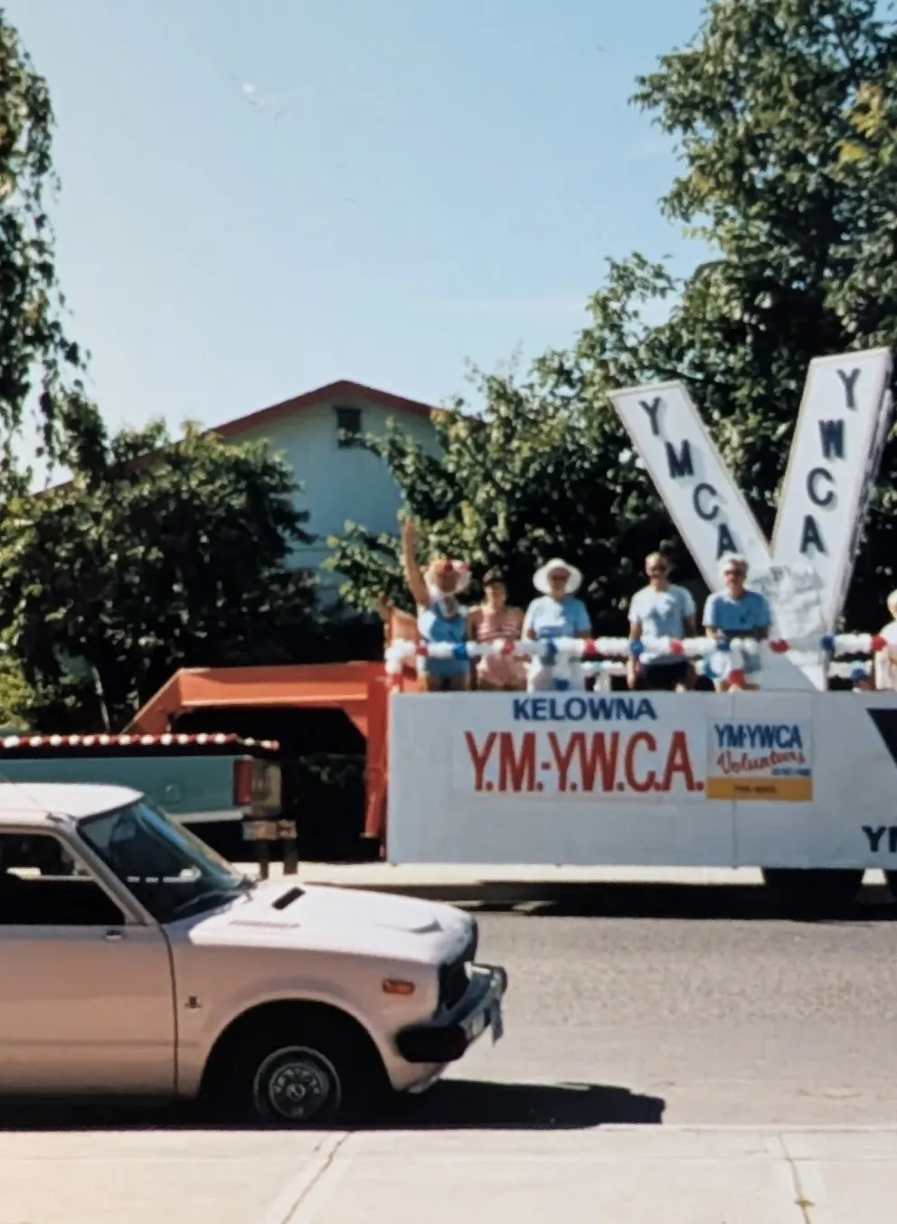 YMCA-YWCA parade float from the 80s