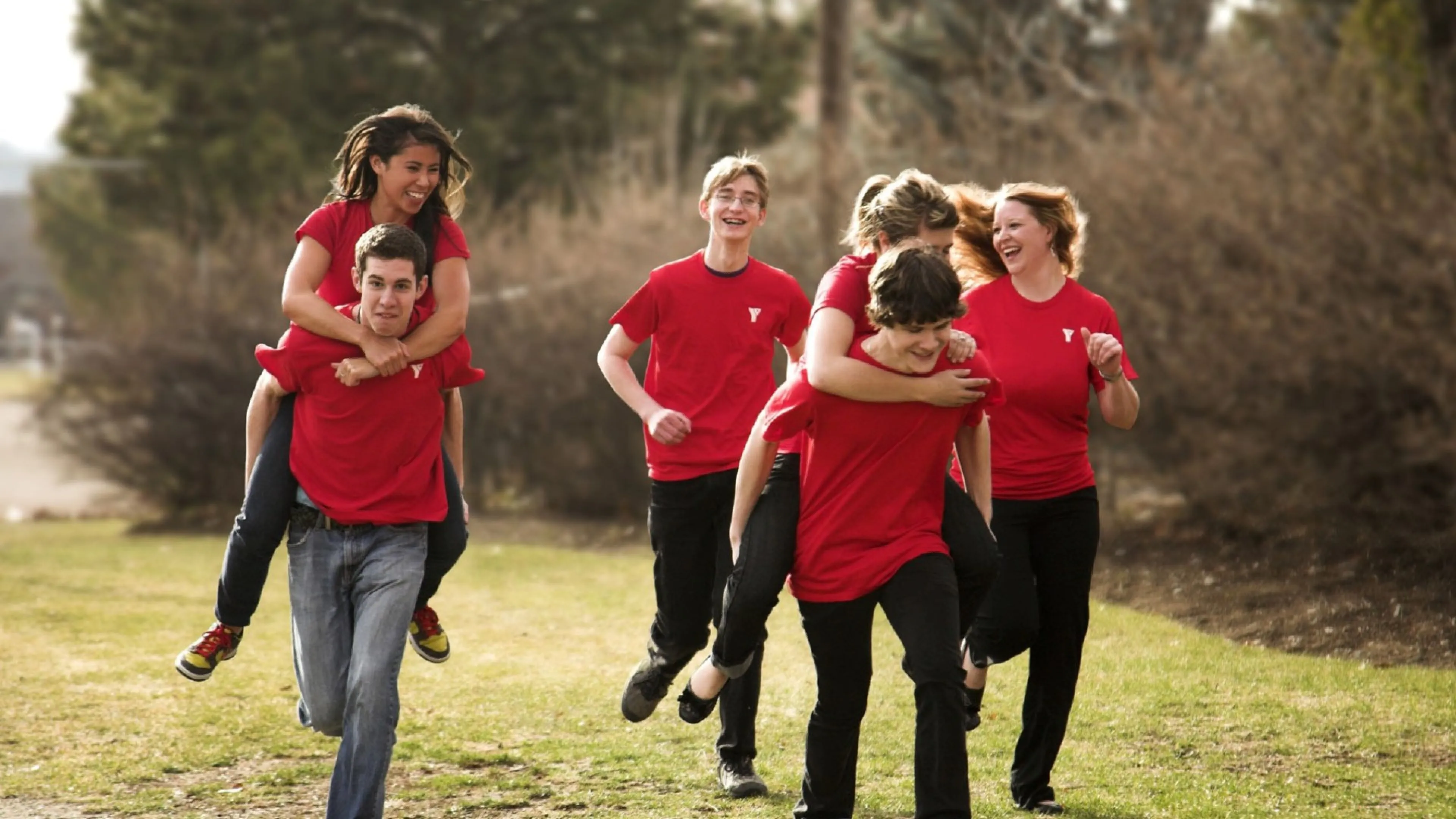 Y youth running outside