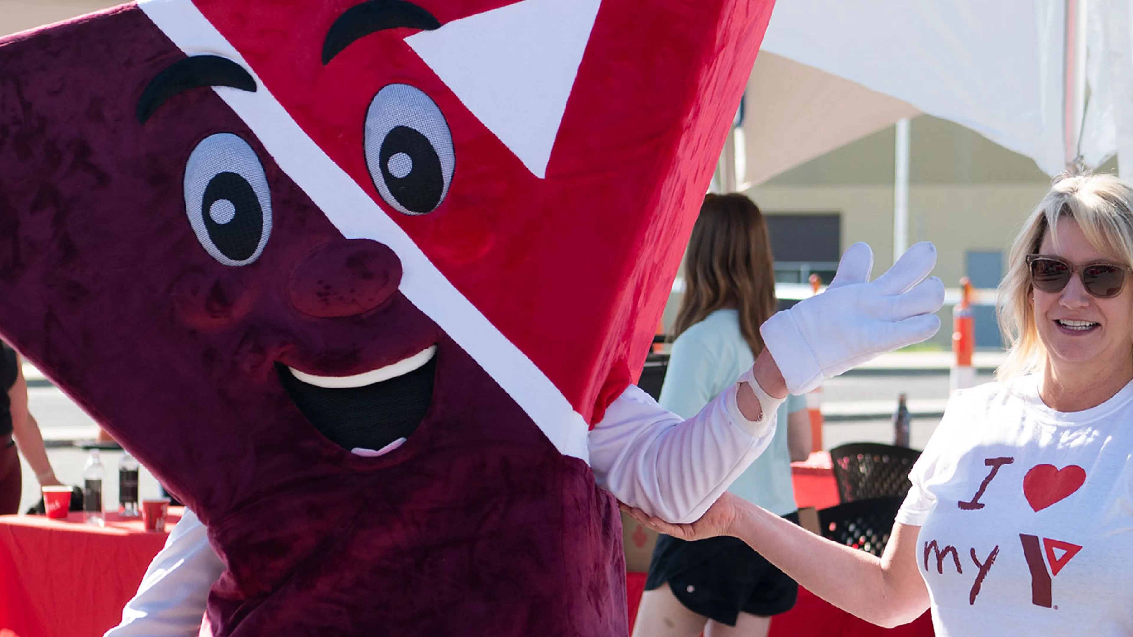 Y Spirit mascot and CEO Allyson Graf