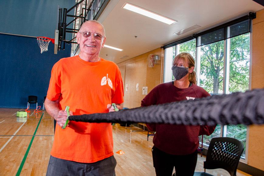 Bob working on resistance training