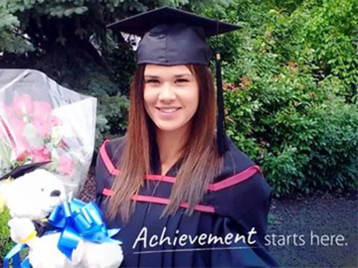 Crystal on graduation day
