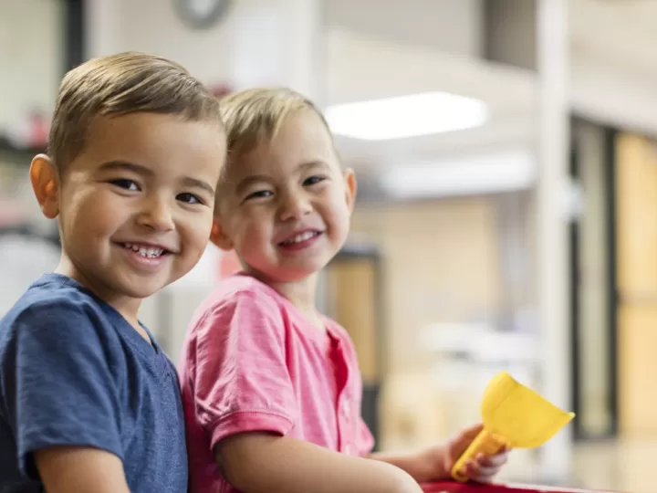 2 boys smiling