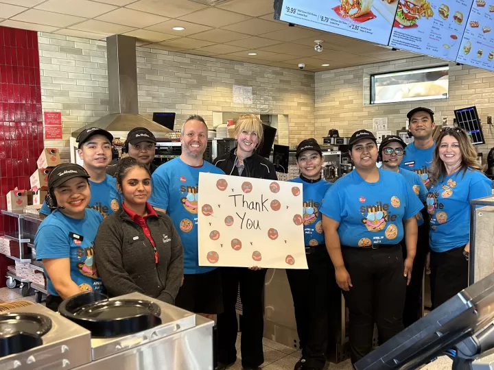 Tim Hortons employees smiling
