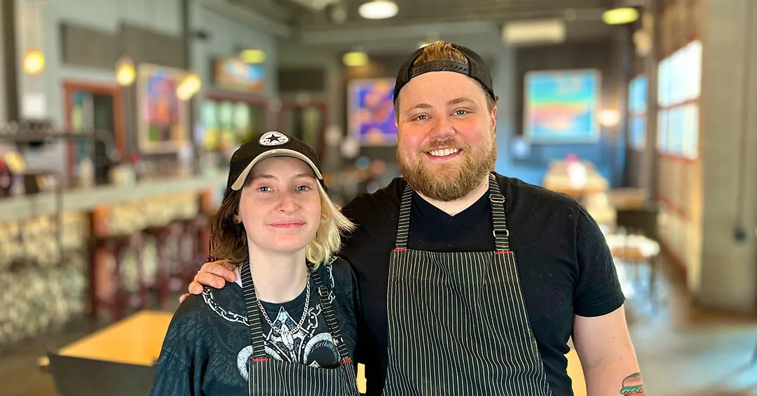 Lindsay and employer at Cannery Brewing