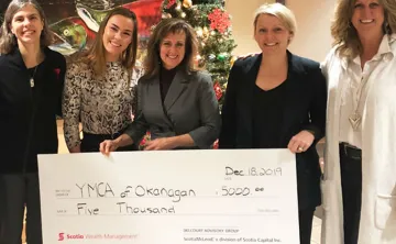 Delcourt Advisory Group cheque presentation