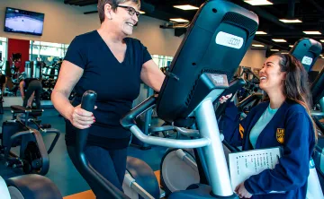 Lois on the elliptical 