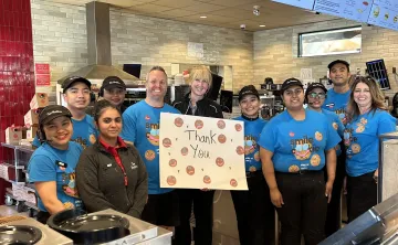 Tim Hortons employees smiling