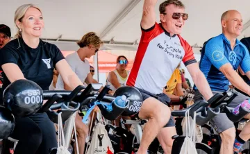 Tom Budd at the Cycle for Strong Kids ride