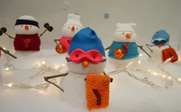 Snow men at the YMCA