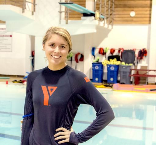 Education and Training lifeguard at the pool