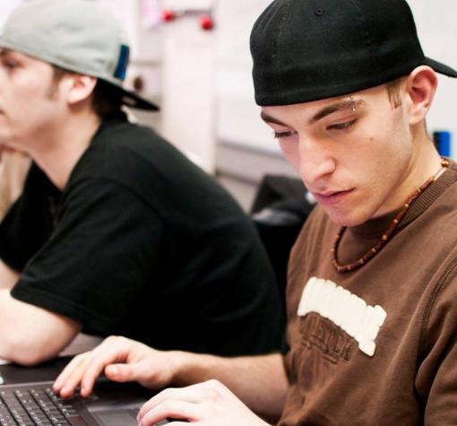 Employment Services 2 youth in a class on computers