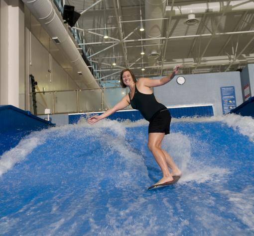 Woman on the flowrider