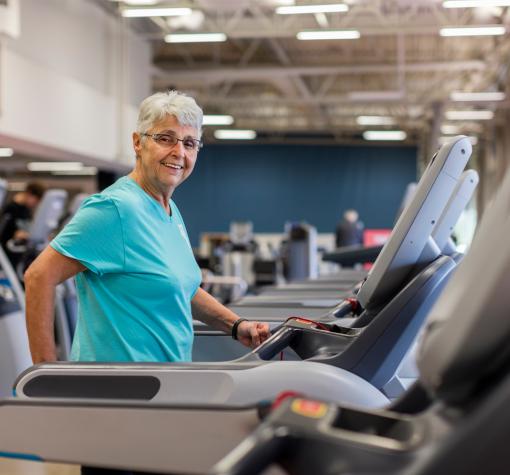 Small steps for big change Woman on treadmill