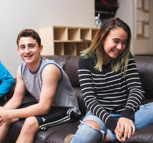 youth laughing together